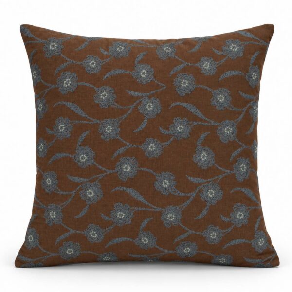 1 Pcs Floral Embroidered Cushion Cover Square Throw Pillow Case Sofa Home