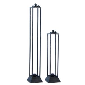 Vip Iron 26 in. Black Open Air Lanterns Set of 2