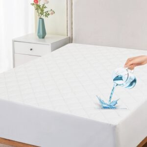 Quilted Fitted Waterproof Mattress Protector-Deep Pocket 18 inch
