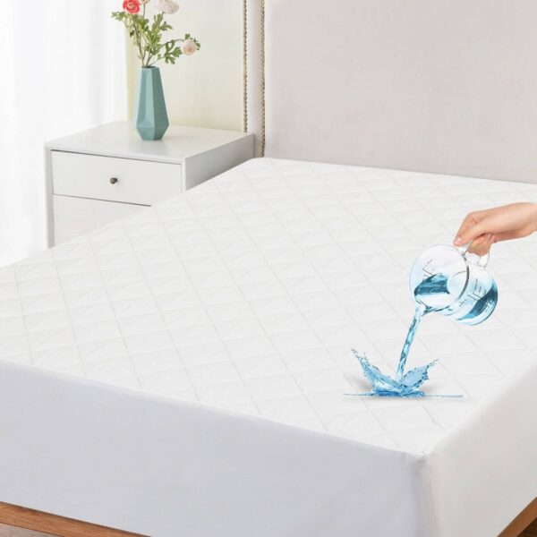 Quilted Fitted Waterproof Mattress Protector-Deep Pocket 18 inch